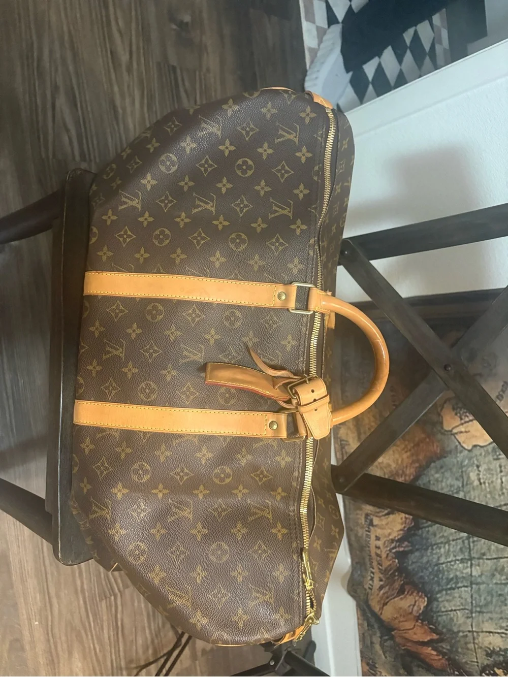 Louis Vuitton Monogram Canvas Duffel Bag in Brown and Tan